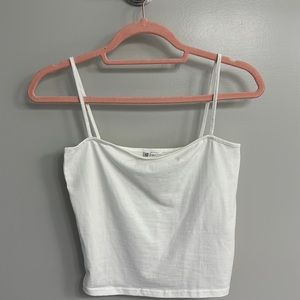 h&m white cropped cami